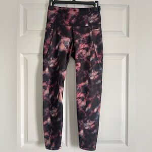 Old Navy Pink and Black Galaxy Leggings